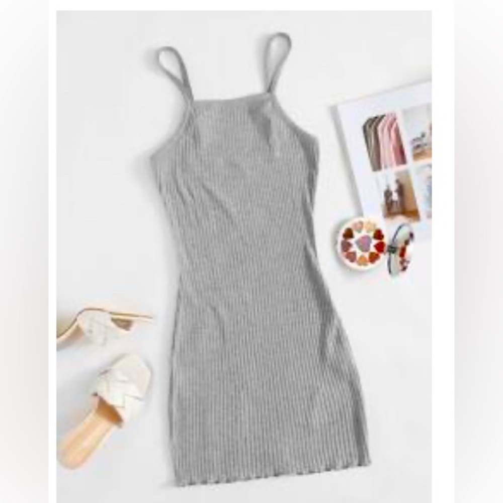 SHEIN Ribbed Tank Dress